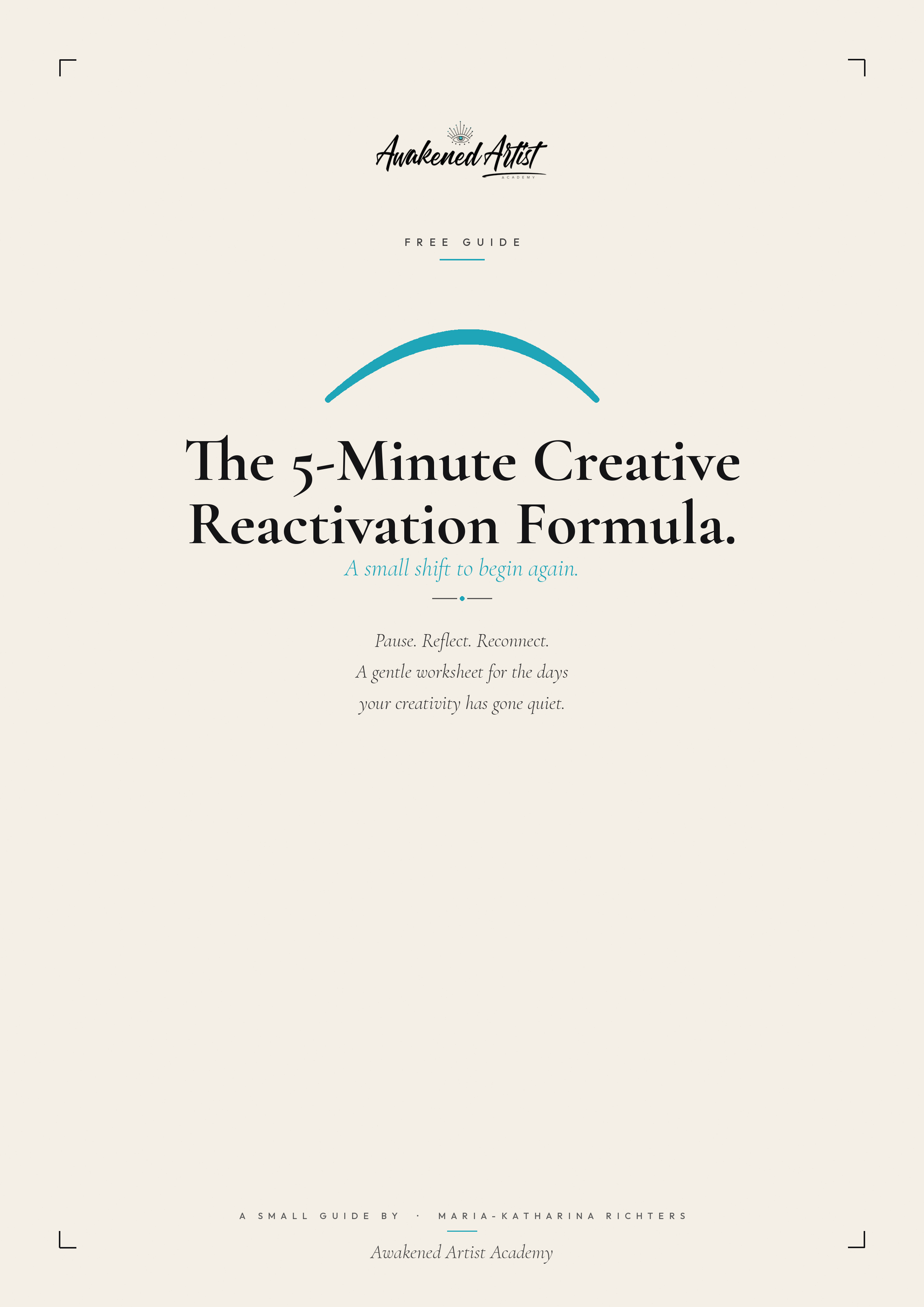 The 5-Minute Creative Reactivation Formula — free PDF guide cover